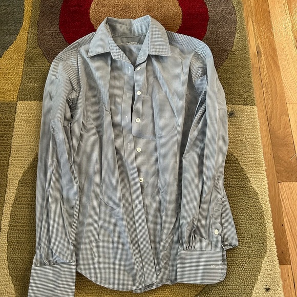 10 for $15 Van Heusen Grey White Checkered Plaid Button Down Dress Shirt Women’s - Picture 1 of 7